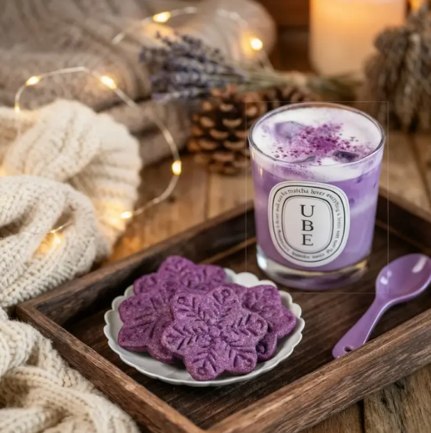 Sablés violets à la poudre d'ube Úbeya