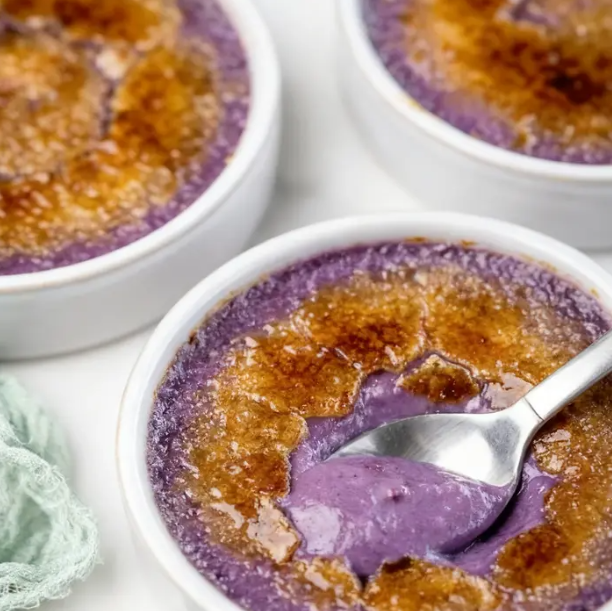 Crème brûlée à l’UBE